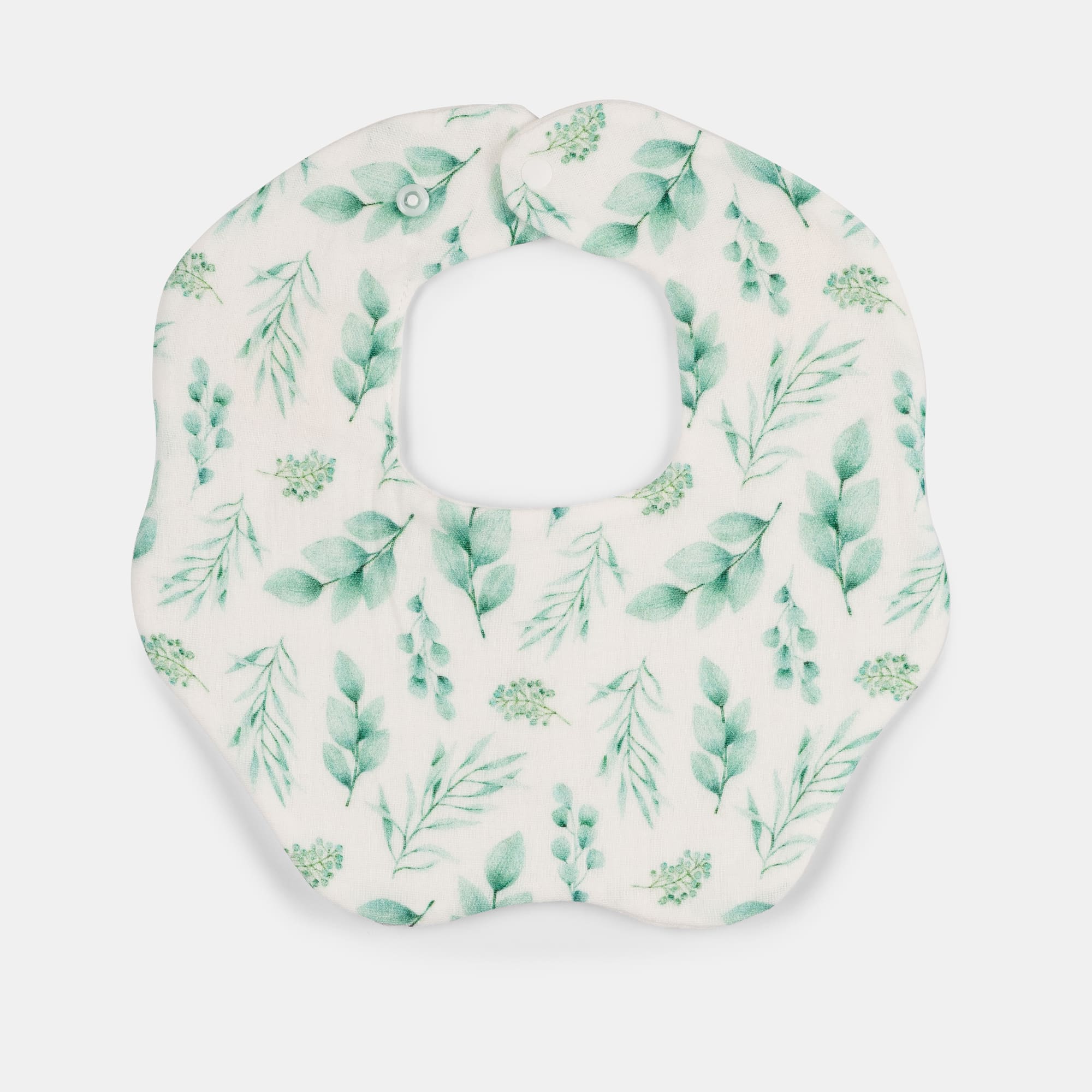 Babero muselina redondo diseño turquesa