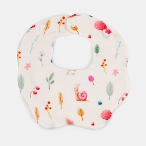 Babero muselina redondo diseños flower