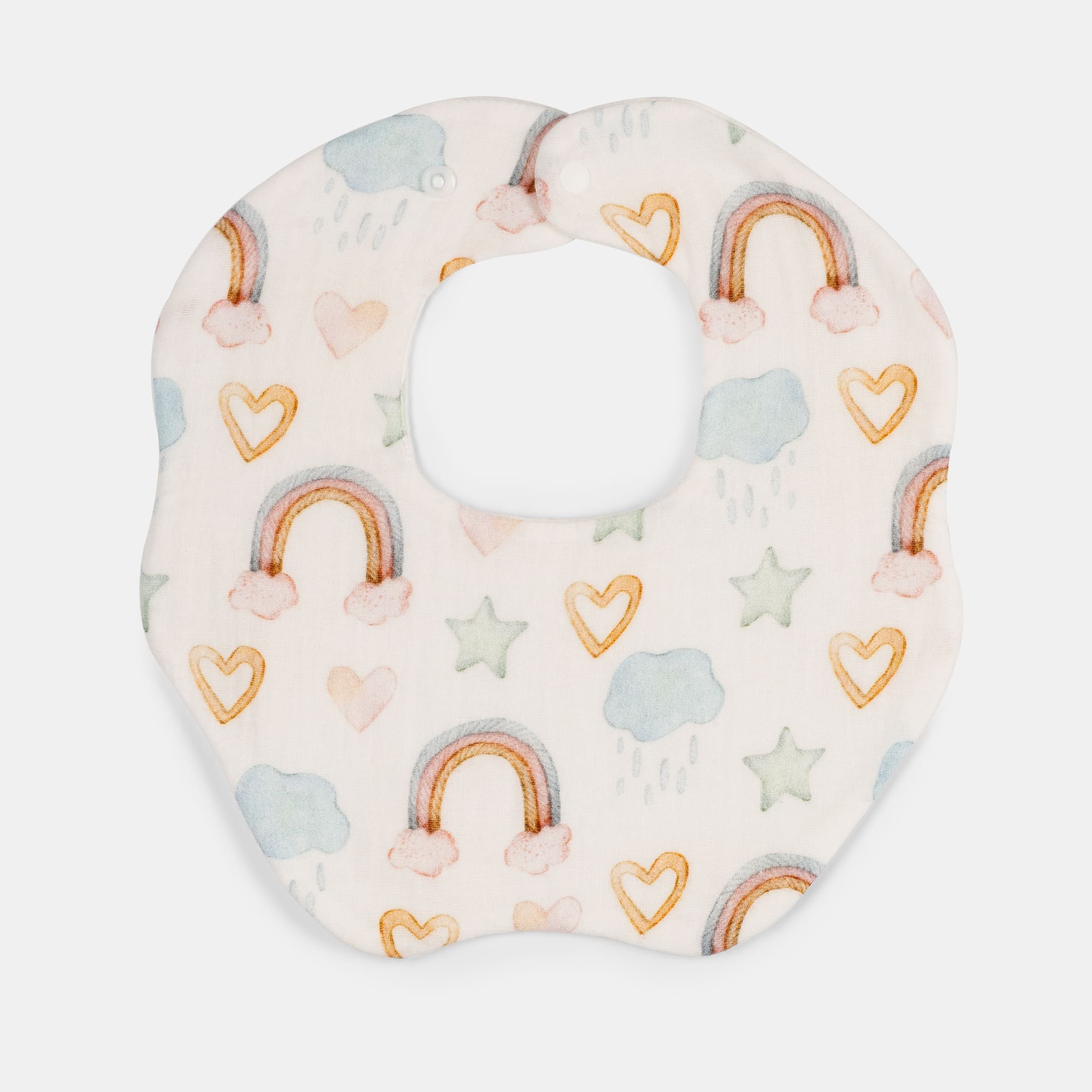 Babero muselina redondo diseños estrella