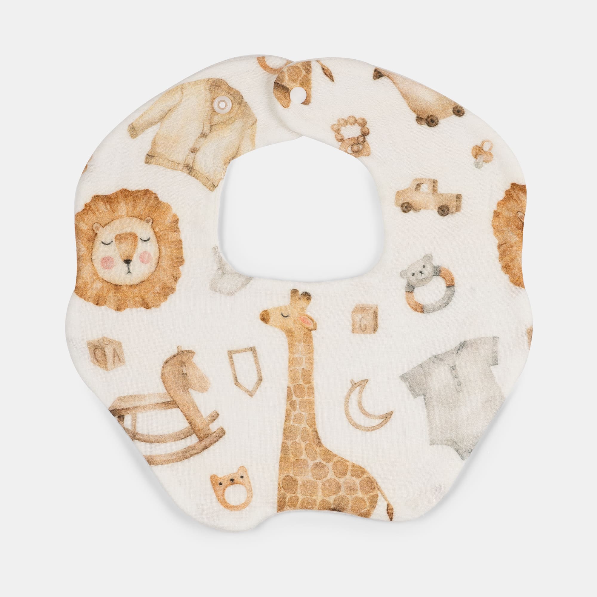 Babero muselina redondo diseños ternura