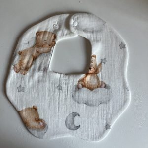 Babero muselina redondo diseños Ositos