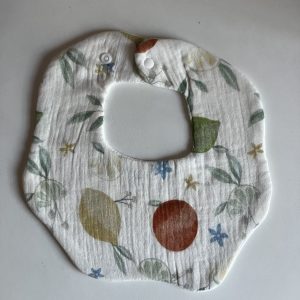 Babero muselina redondo diseños Frutas